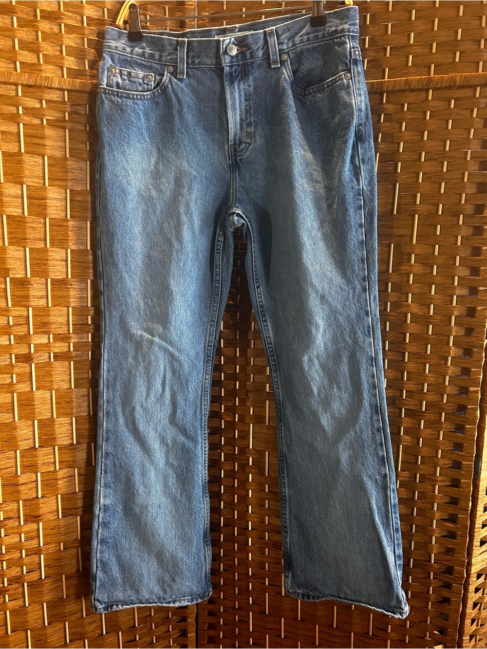 Vintage Y2K Old Navy Bootcut Jeans Size 8 Short 100% Cotton Medium Wash